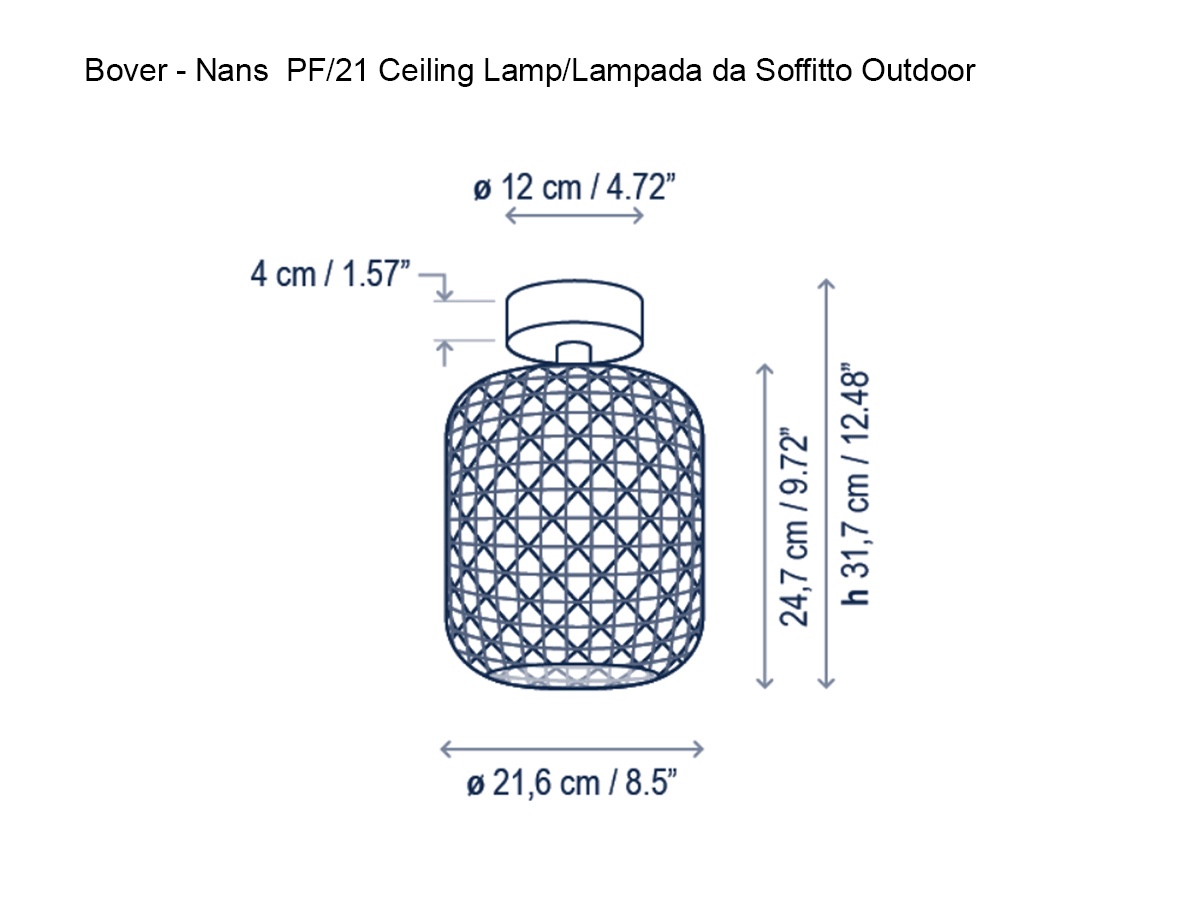 Bover Nans Pf21 Ceiling Lamp Outdoor