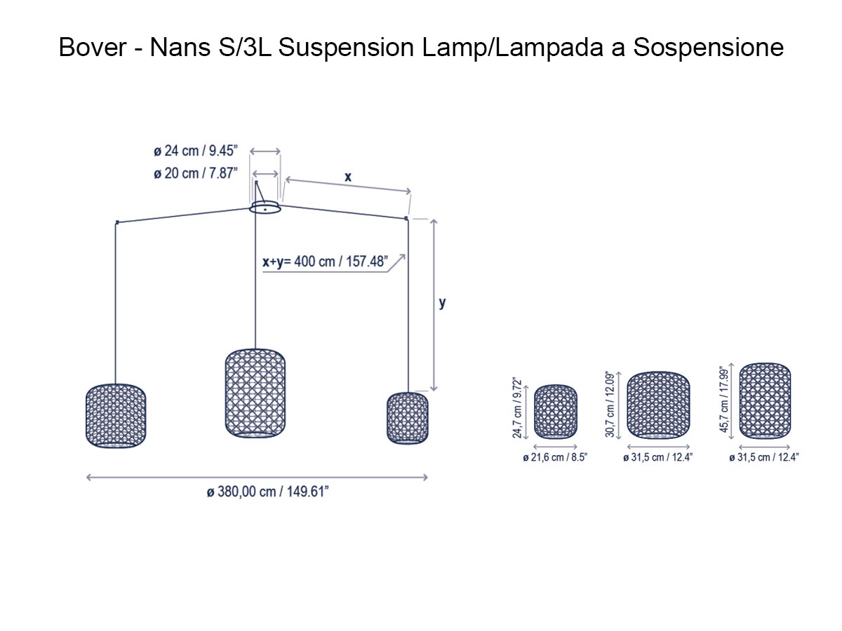 Bover Nans S3l Suspension Lamp