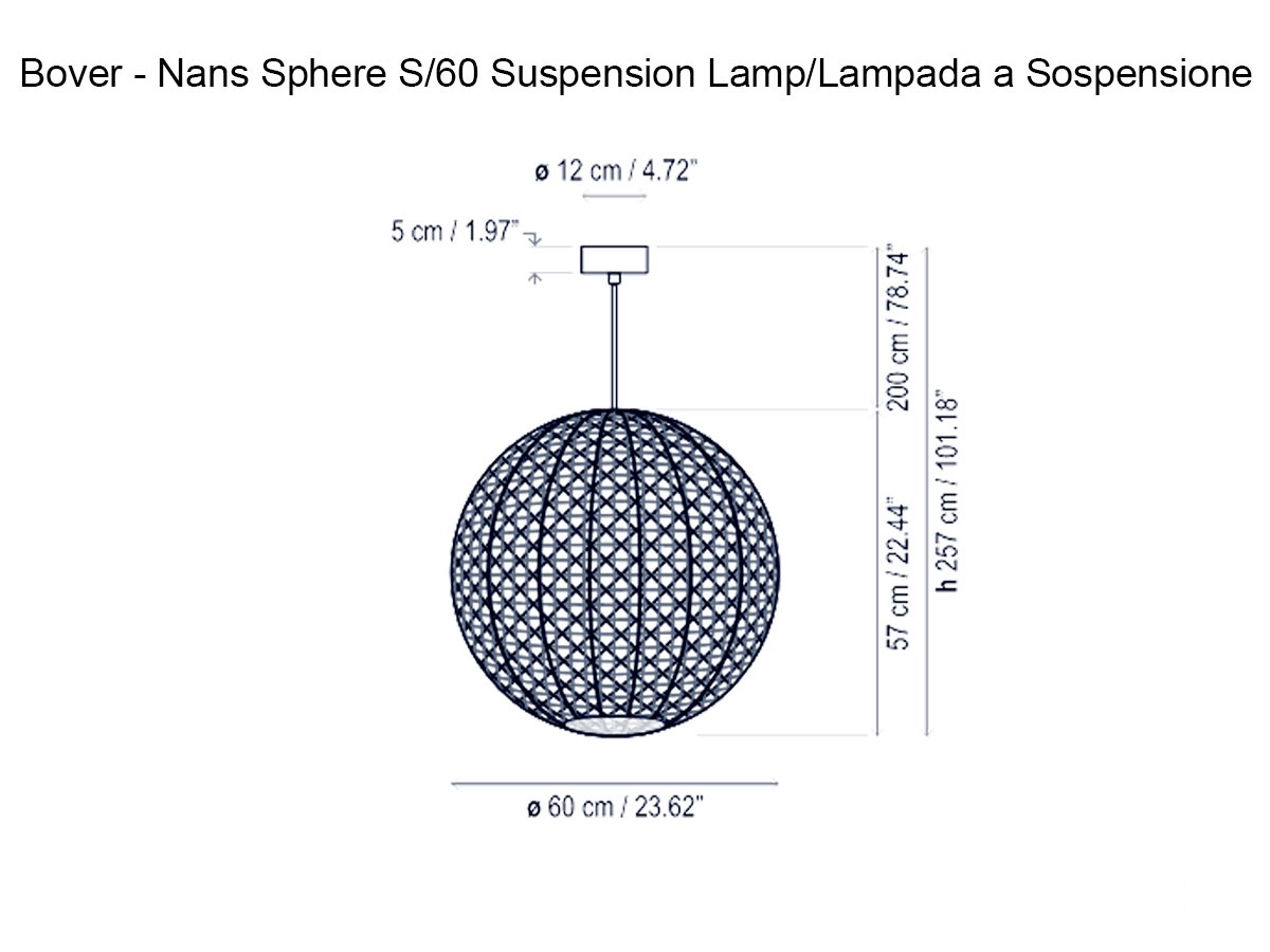 Bover Nans Sphere S60 Suspension Lamp Outdoor