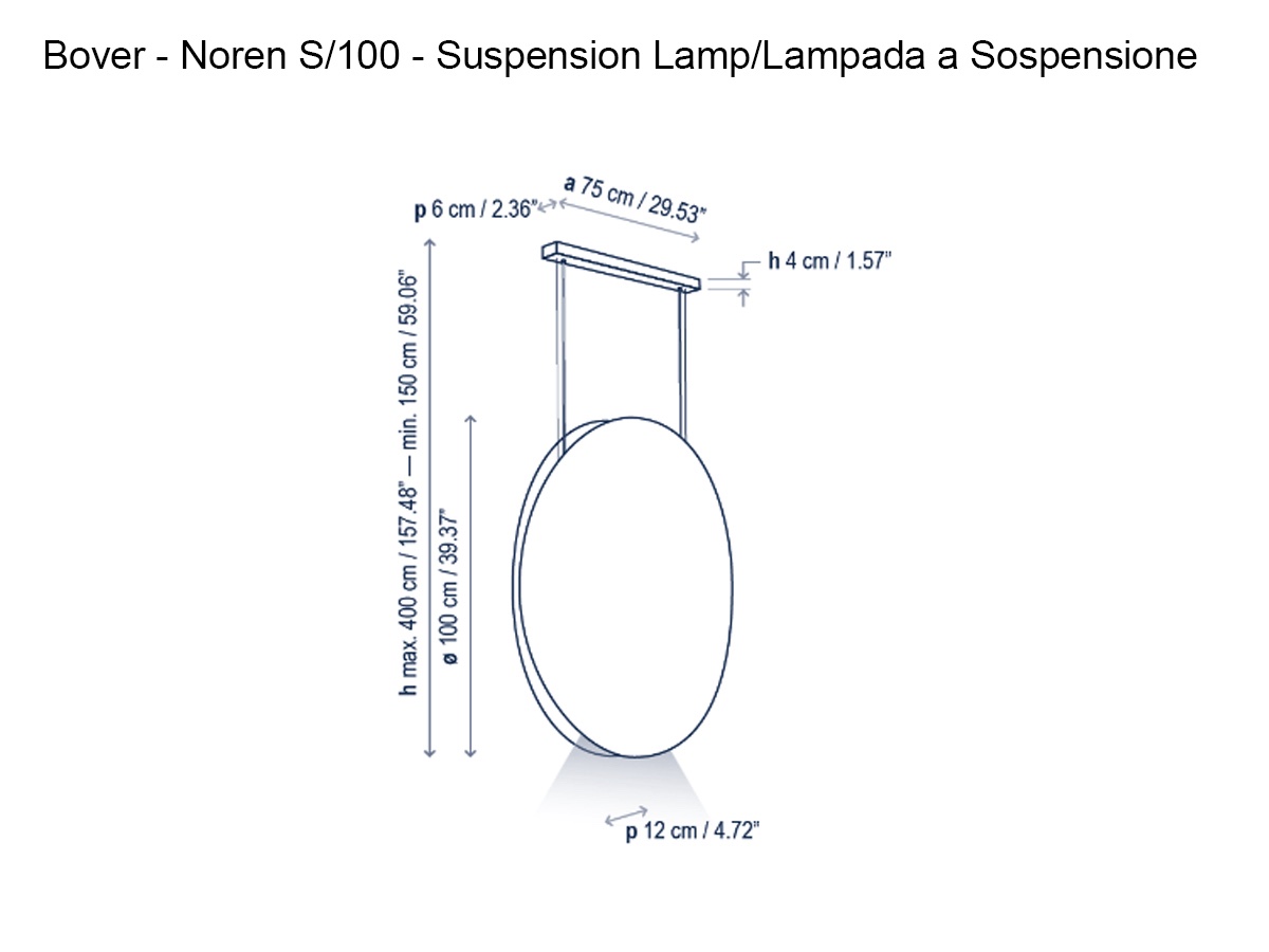 Bover Noren S 100 Suspension Lamp