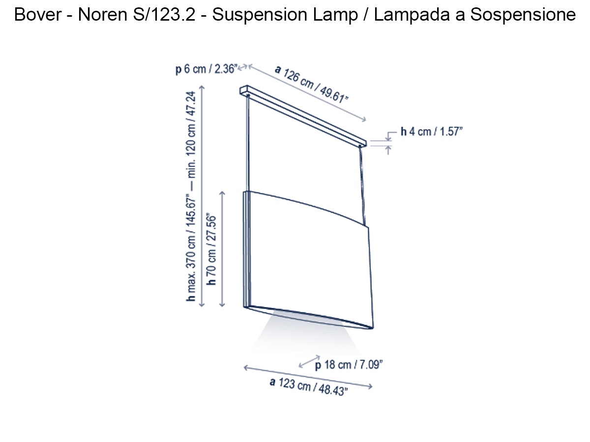 Bover Noren S 123 2 Suspension Lamp Direct Lighting