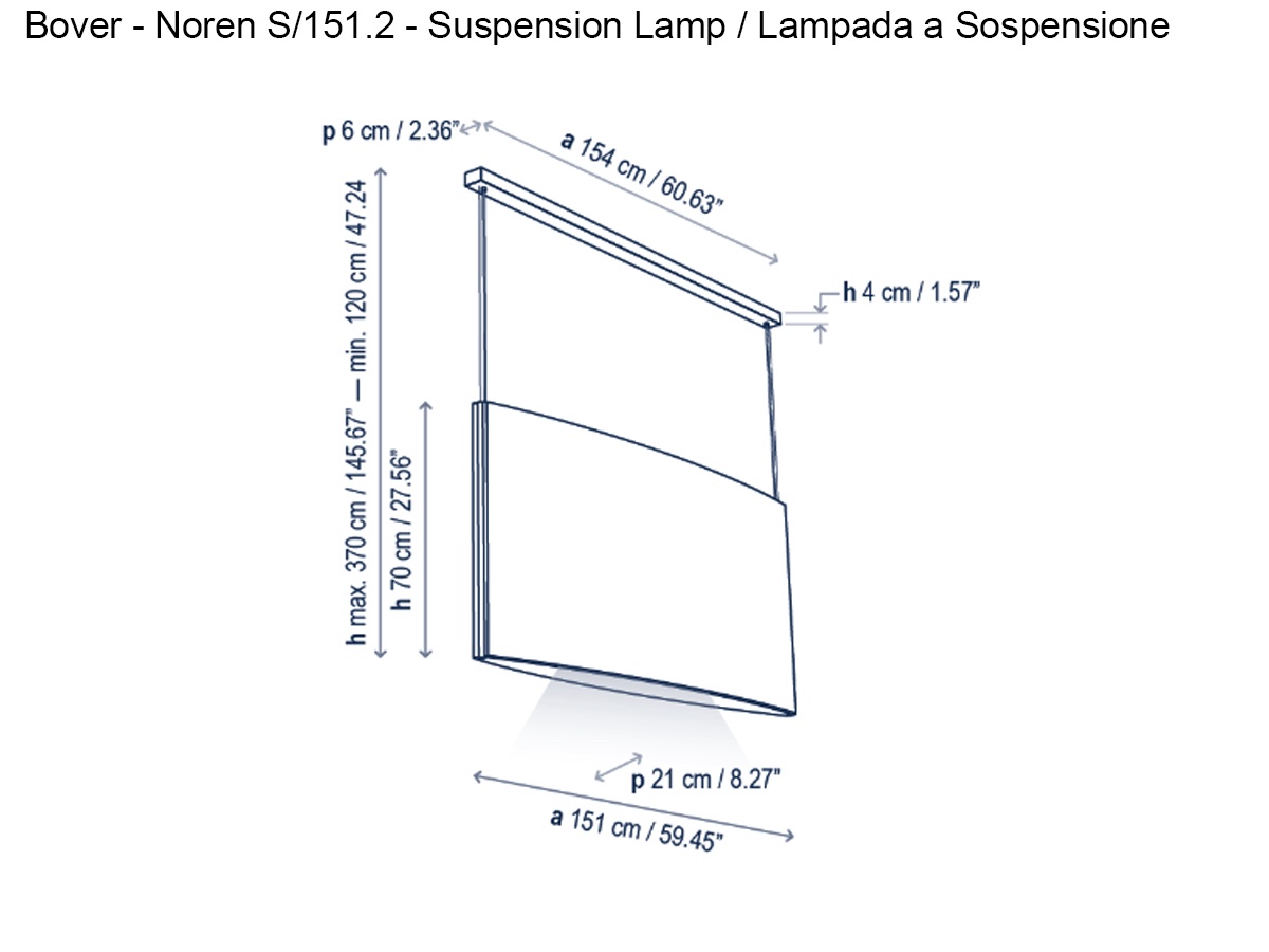 Bover Noren S 151 2 Suspension Lamp