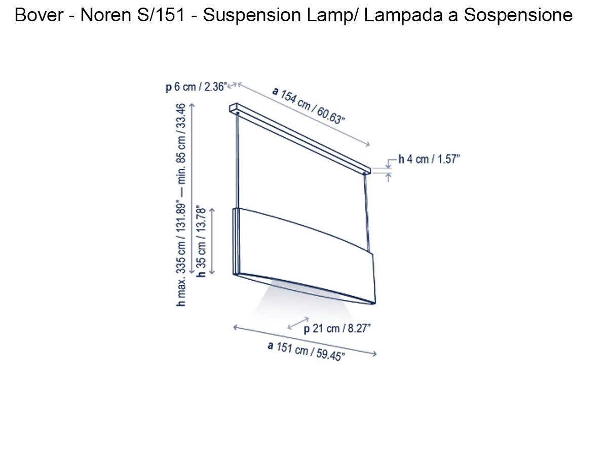 Bover Noren S 151 Suspension Lamp