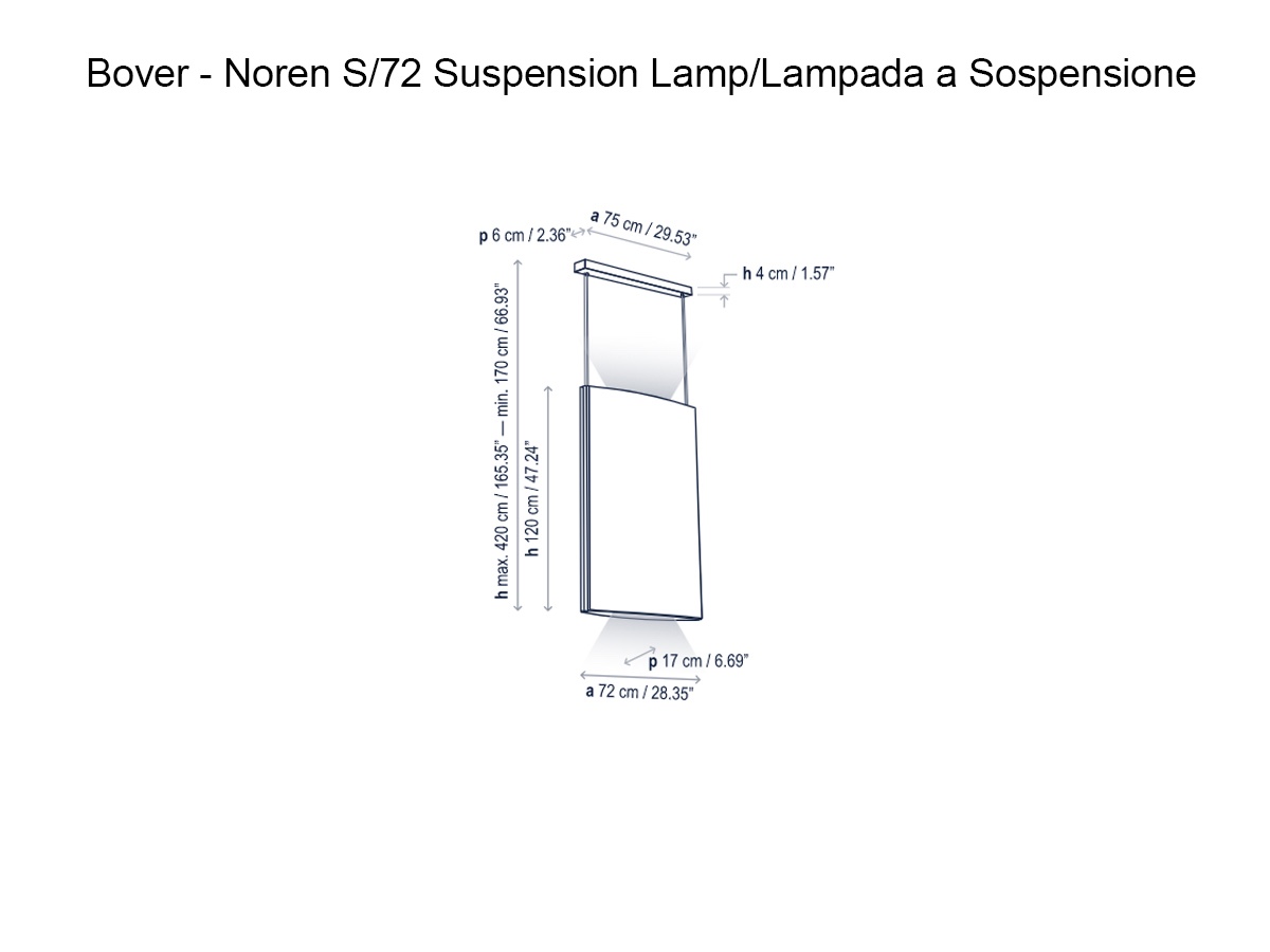 Bover Noren S72 Suspension Lamp