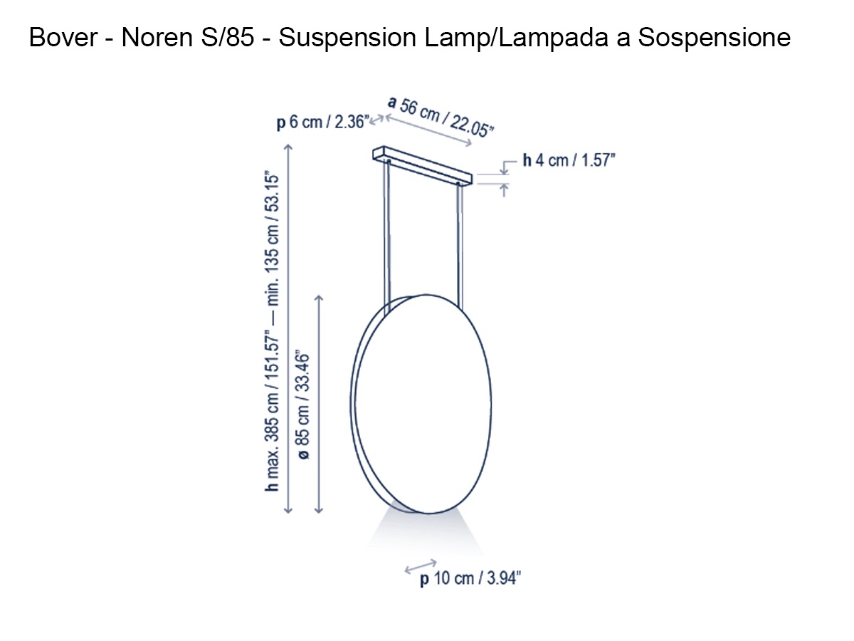 Bover Noren S 85 Suspension Lamp