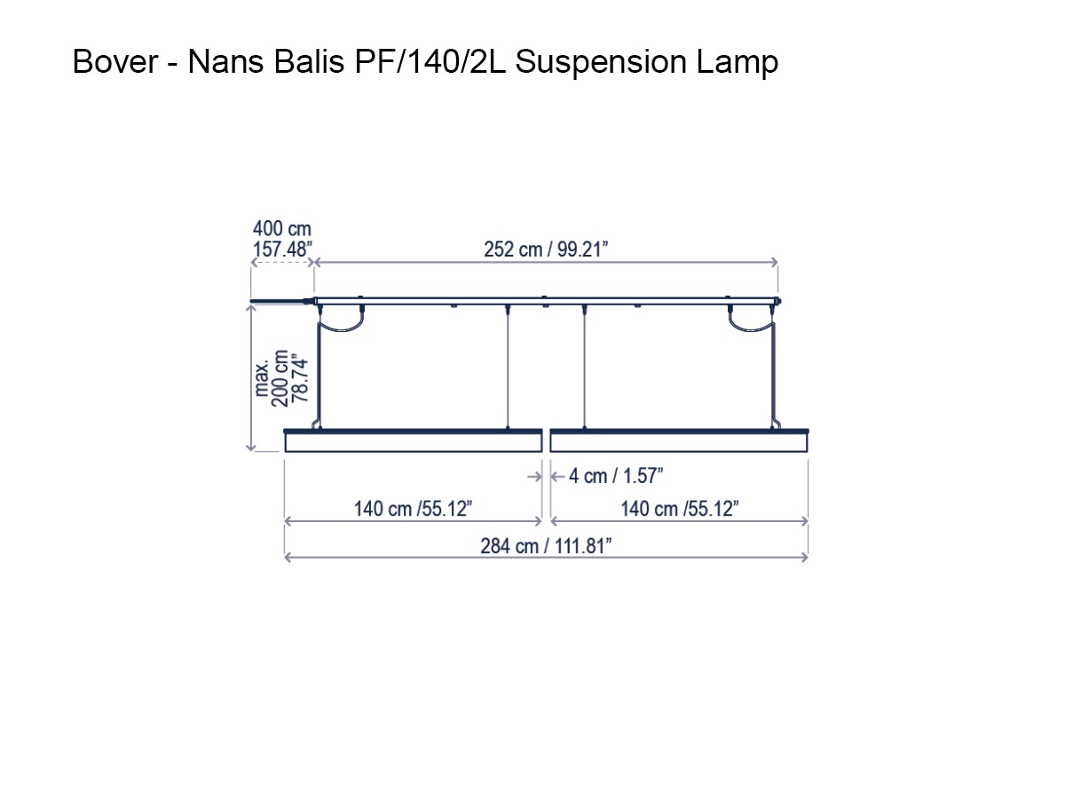 Bover Outrack Nans Balis Pf1402l Suspension Lamp