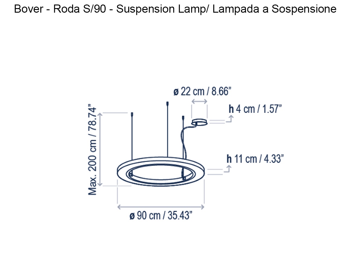 Bover Roda S 90 Suspension Lamp