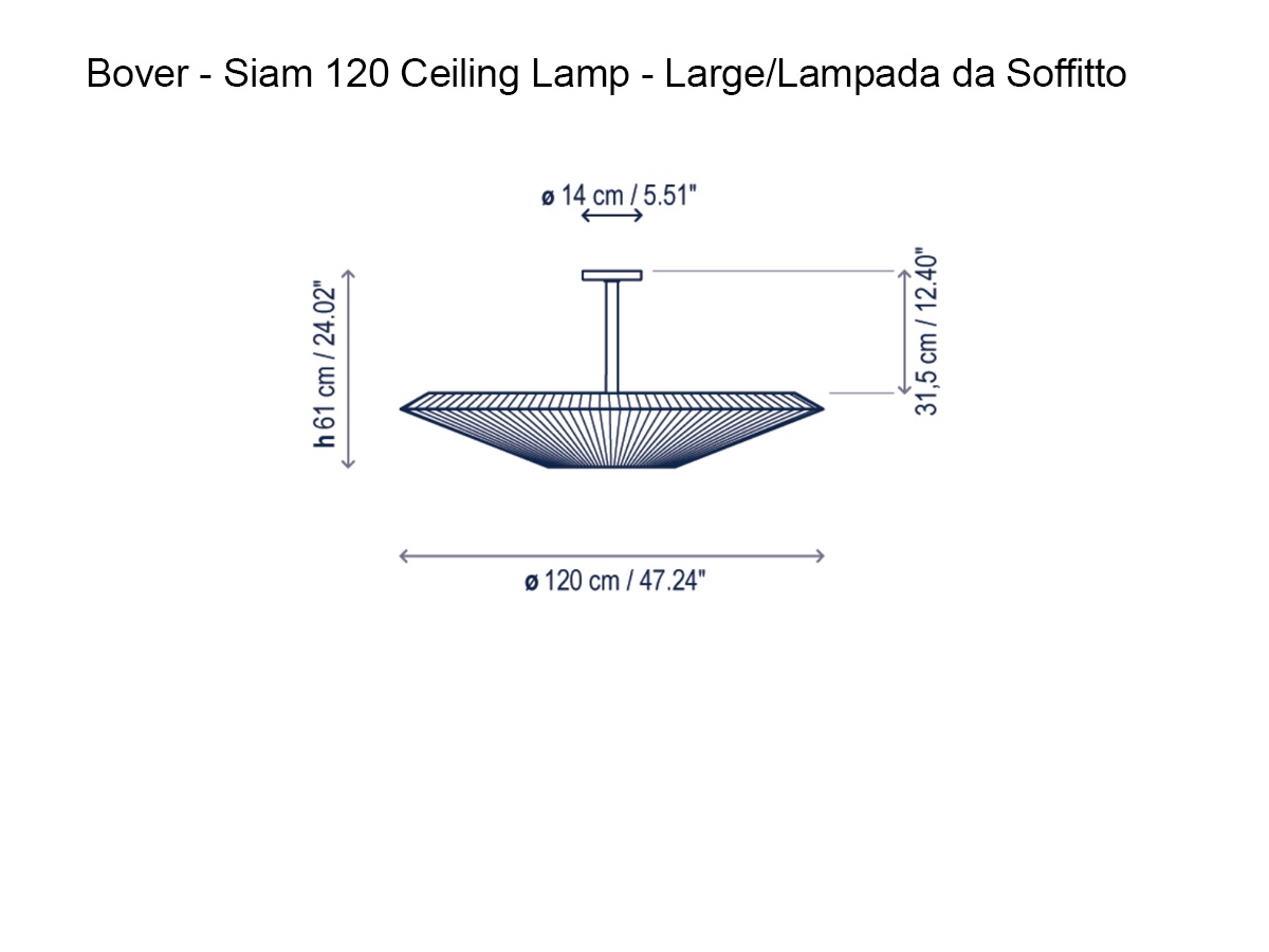 Bover Siam 120 Ceiling Lamp Large