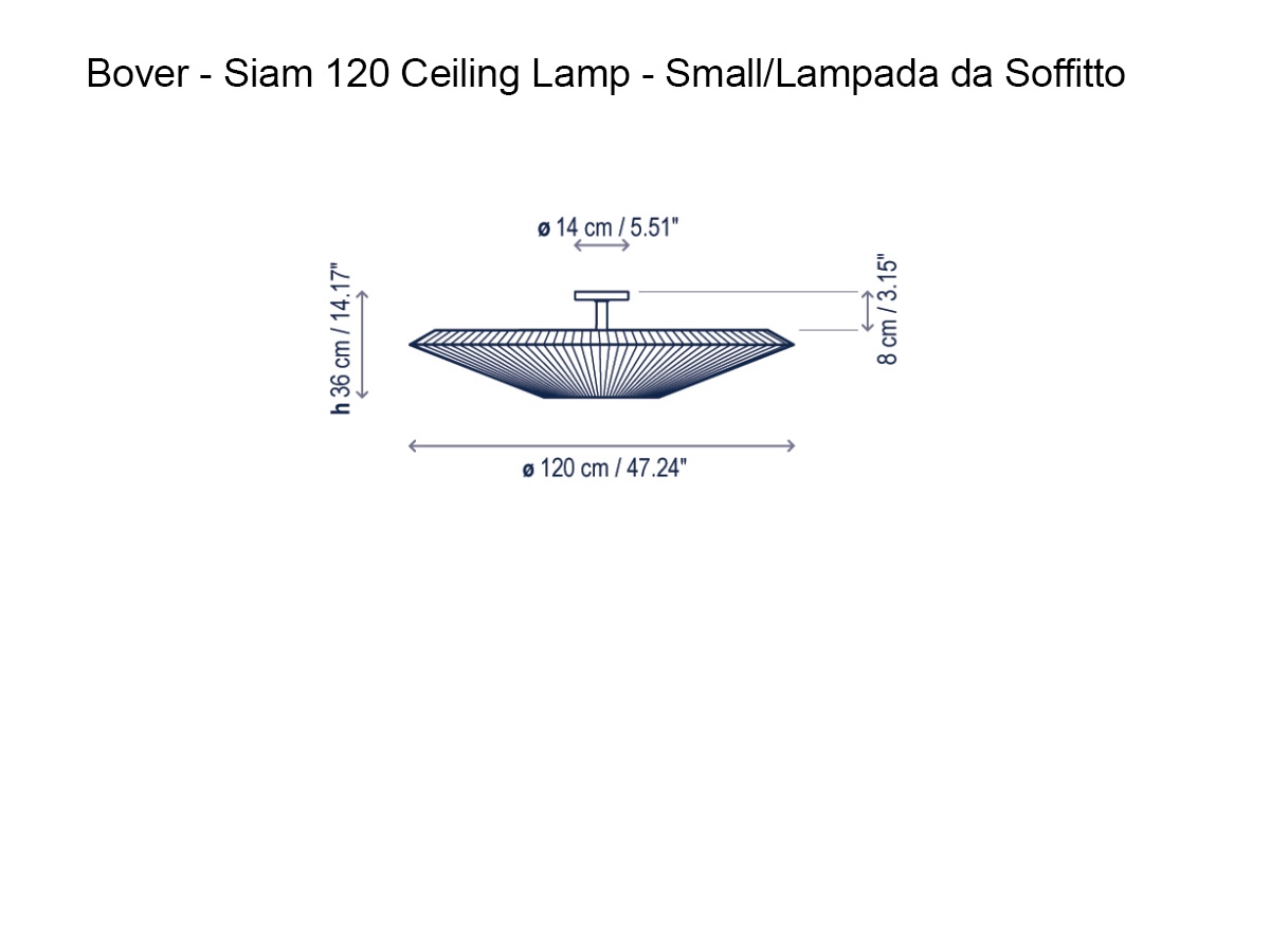 Bover Siam 120 Ceiling Lamp Small