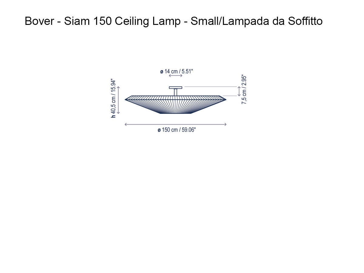 Bover Siam 150 Suspension Lamp Small