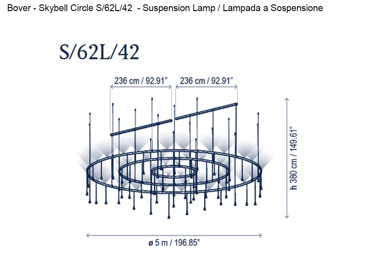 Bover Skybell Circle S 62l 42 Suspension Lamp