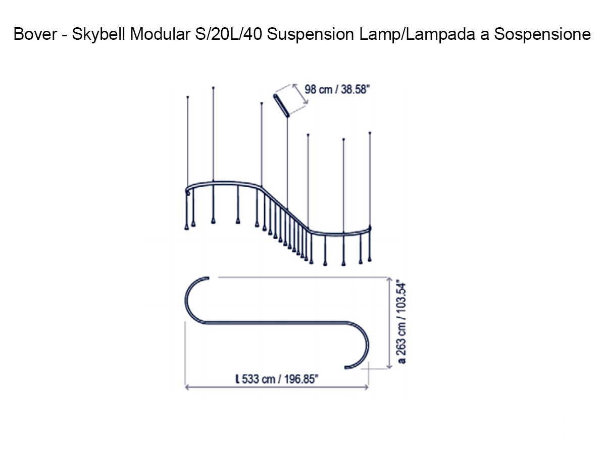 Bover Skybell Modular S 20l 40 Suspension Lamp