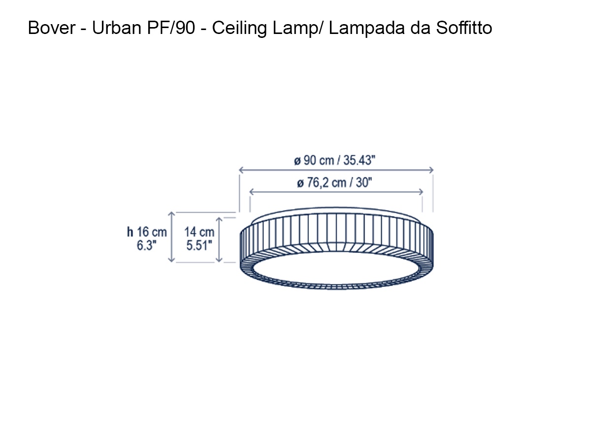 Bover Urban Pf 90 Ceiling Lamp