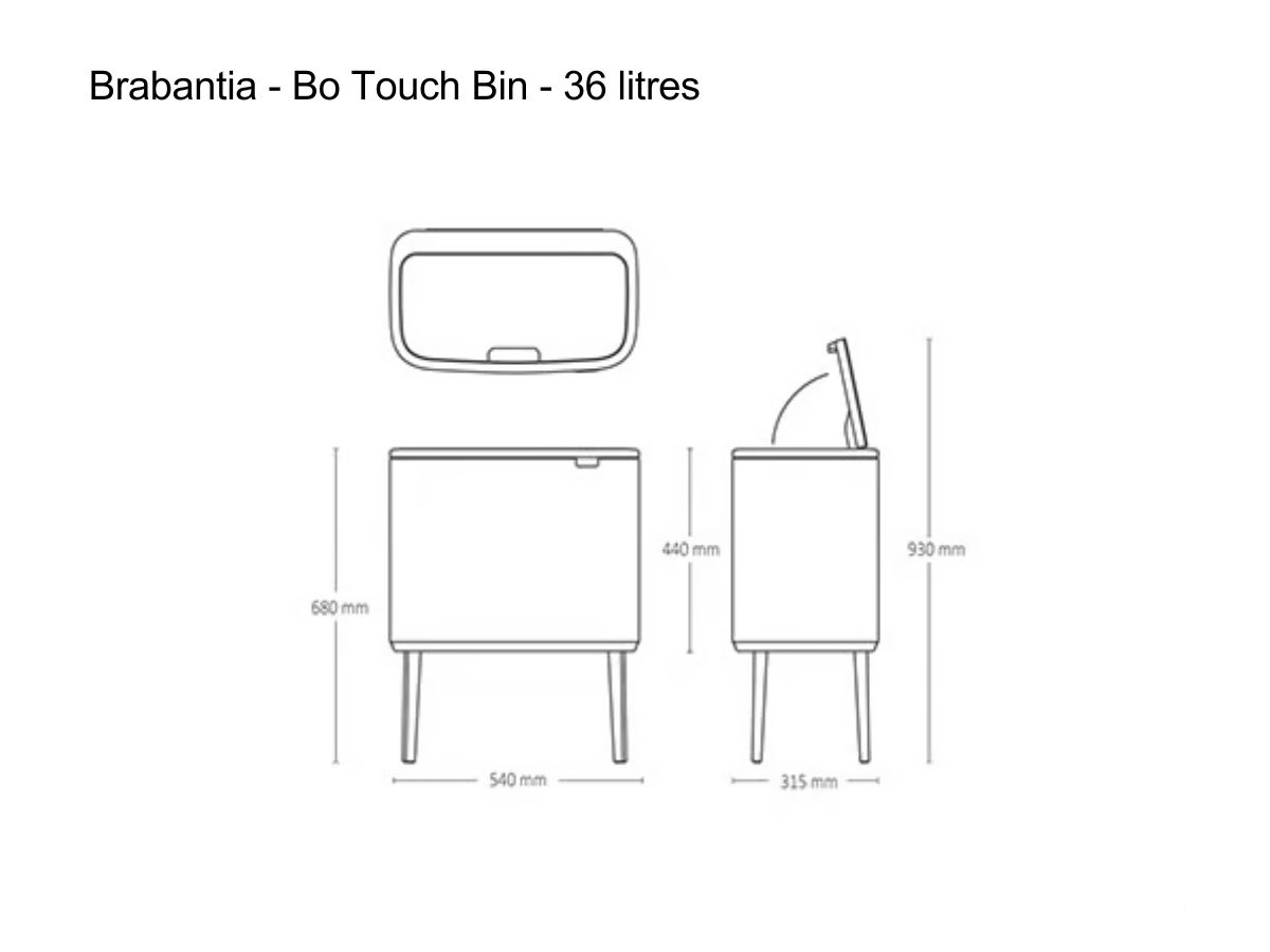 Мусорное ведро Brabantia Bo Touch Bin, 36 л