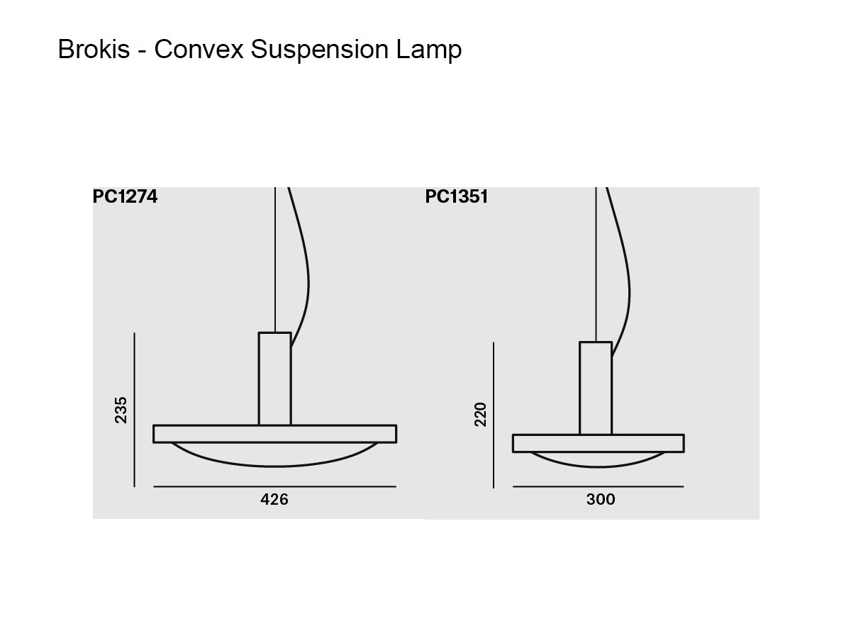 Brokis Convex Suspension Lamp