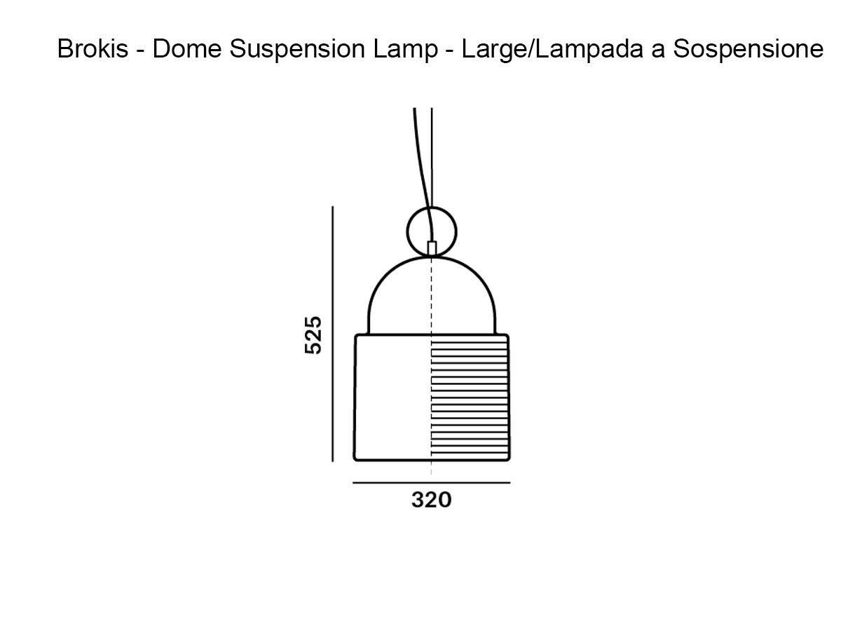 Brokis Dome Suspension Lamp Large