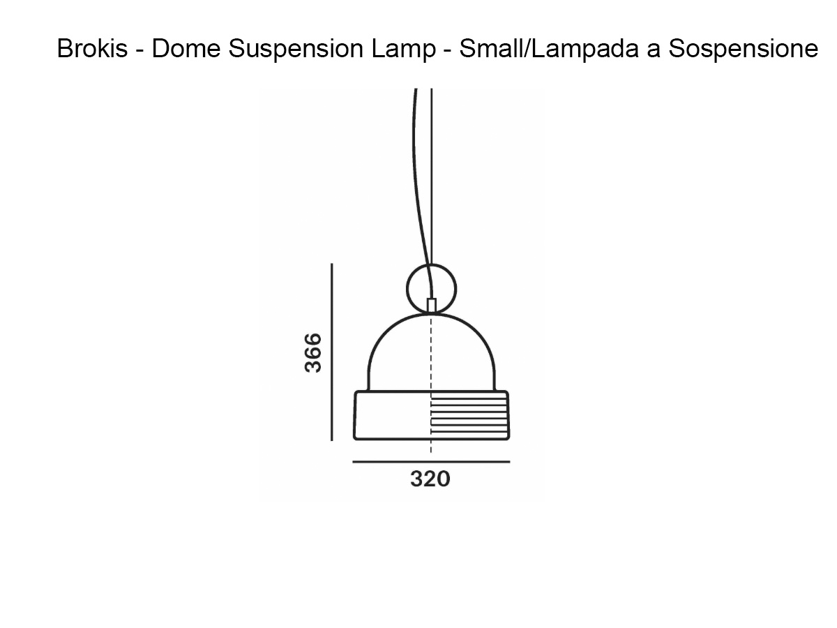 Brokis Dome Suspension Lamp Small
