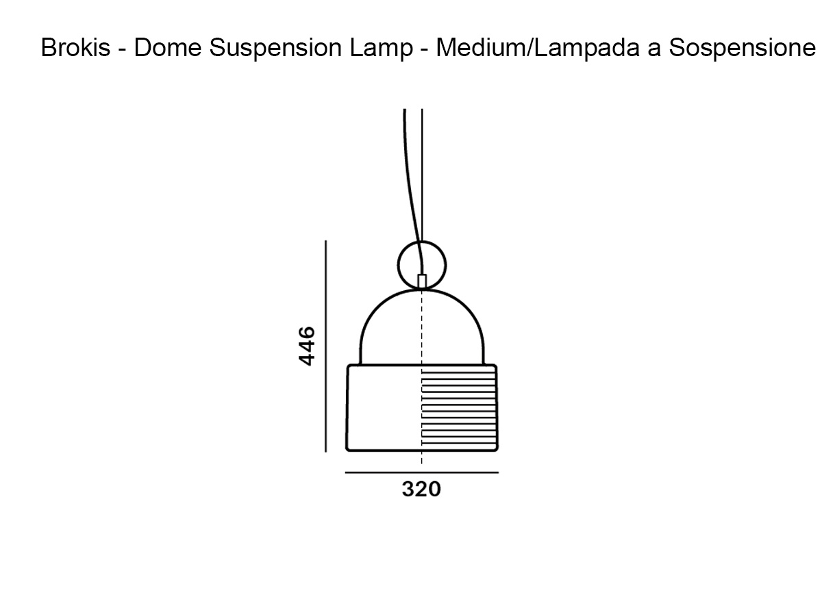 Brokis Dome Suspension Lamp Medium