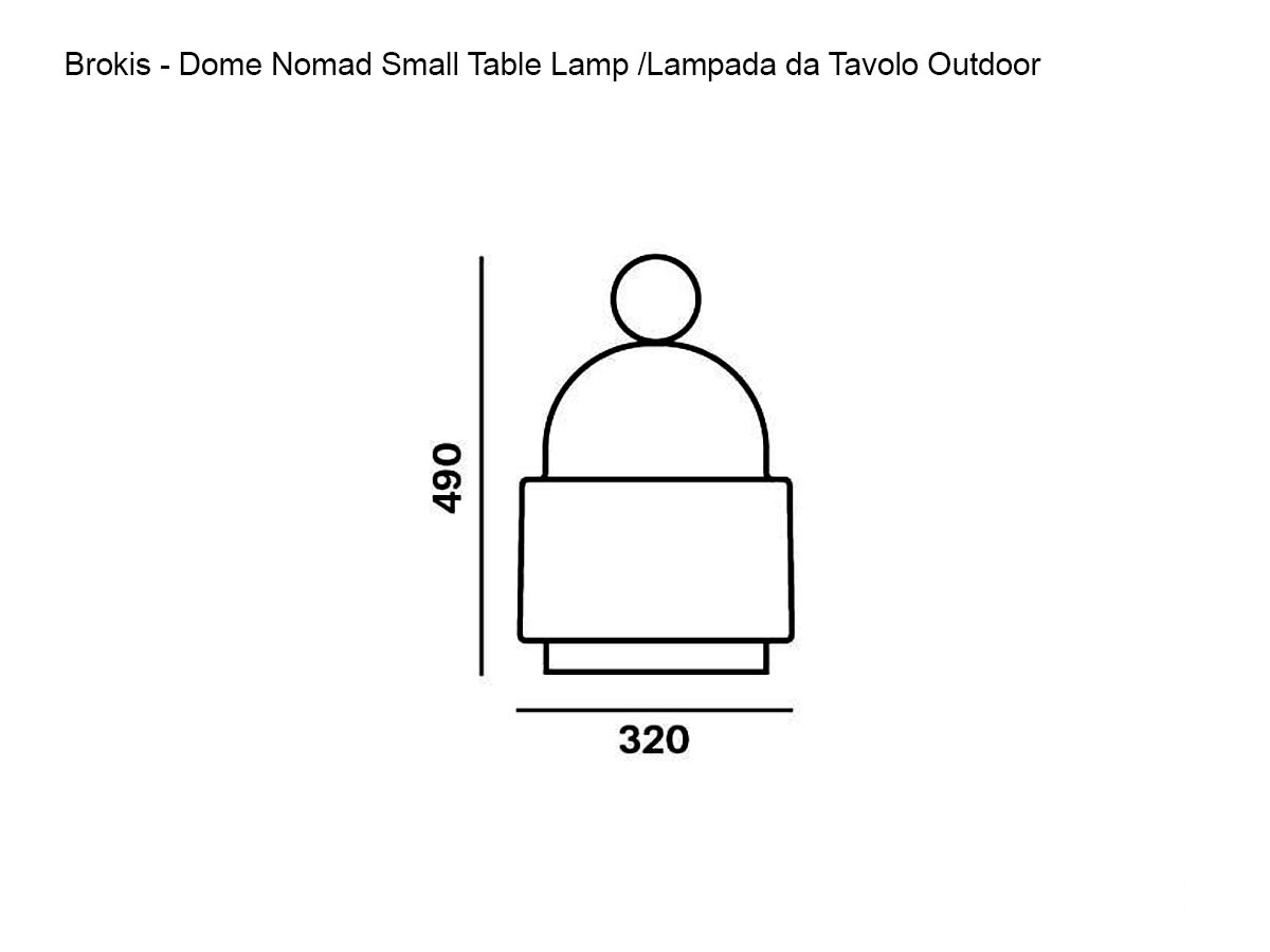 Brokis Dome Nomad Small Table Lamp Outdoor