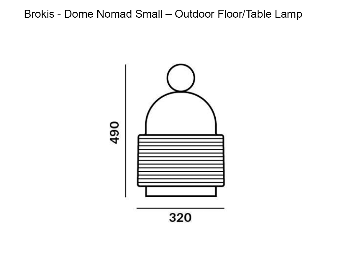 Портативная лампа Brokis Dome Nomad Small Table/Floor Lamp, для улицы