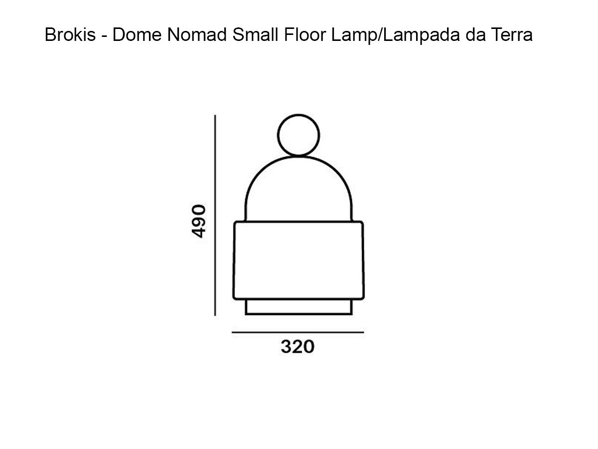 Brokis Dome Nomad Small Pc1265 Floor Lamp