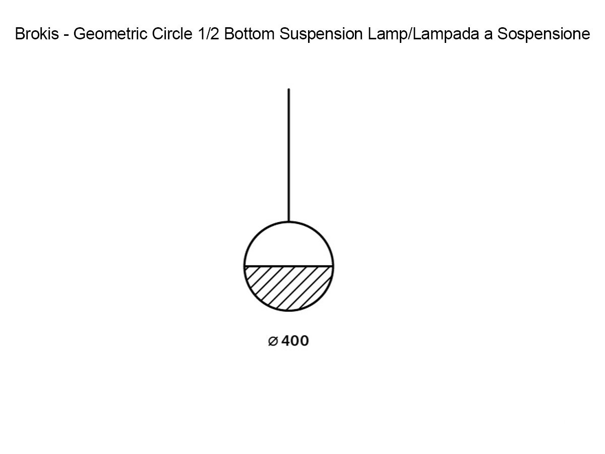 Brokis Geometric 1 2 Bottom Suspension Lamp