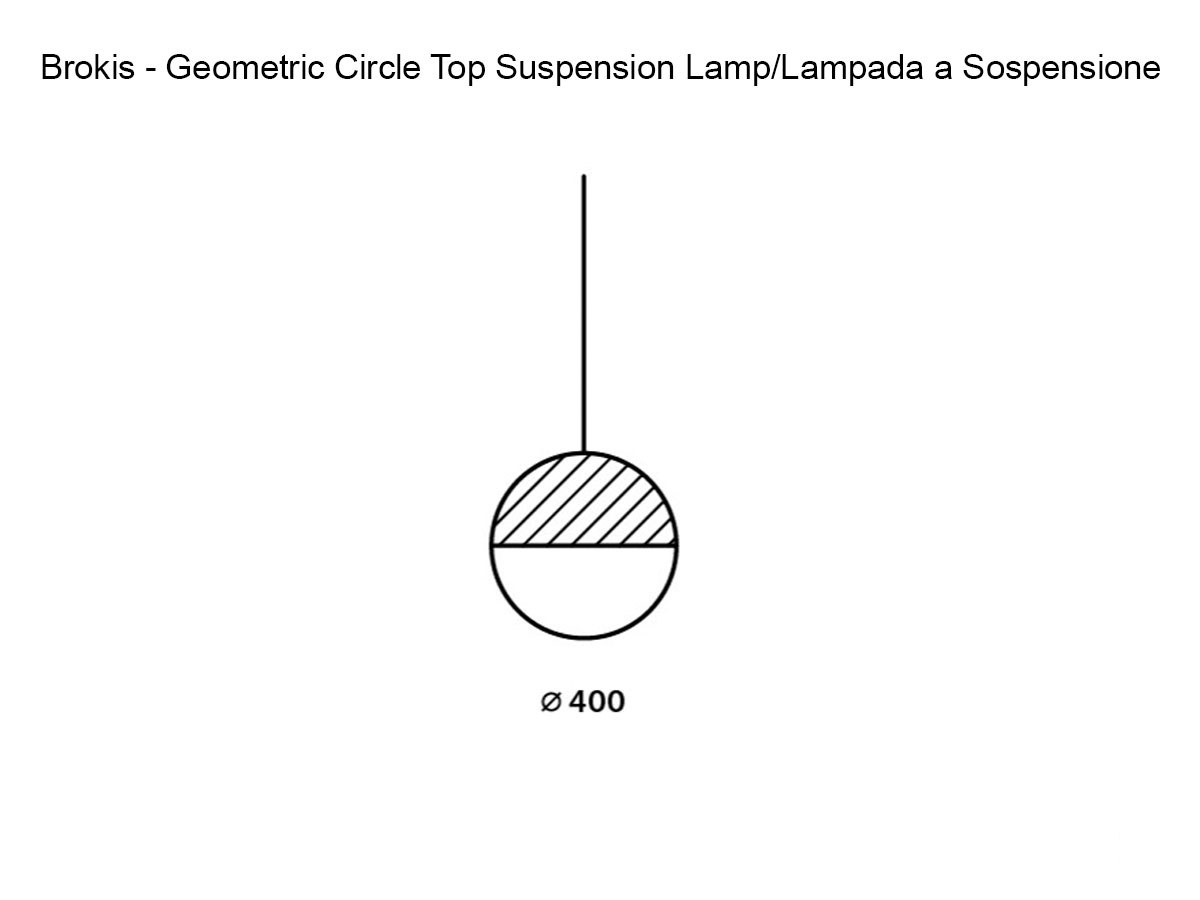 Brokis Geometric Circle 1 2 Top Suspension Lamp