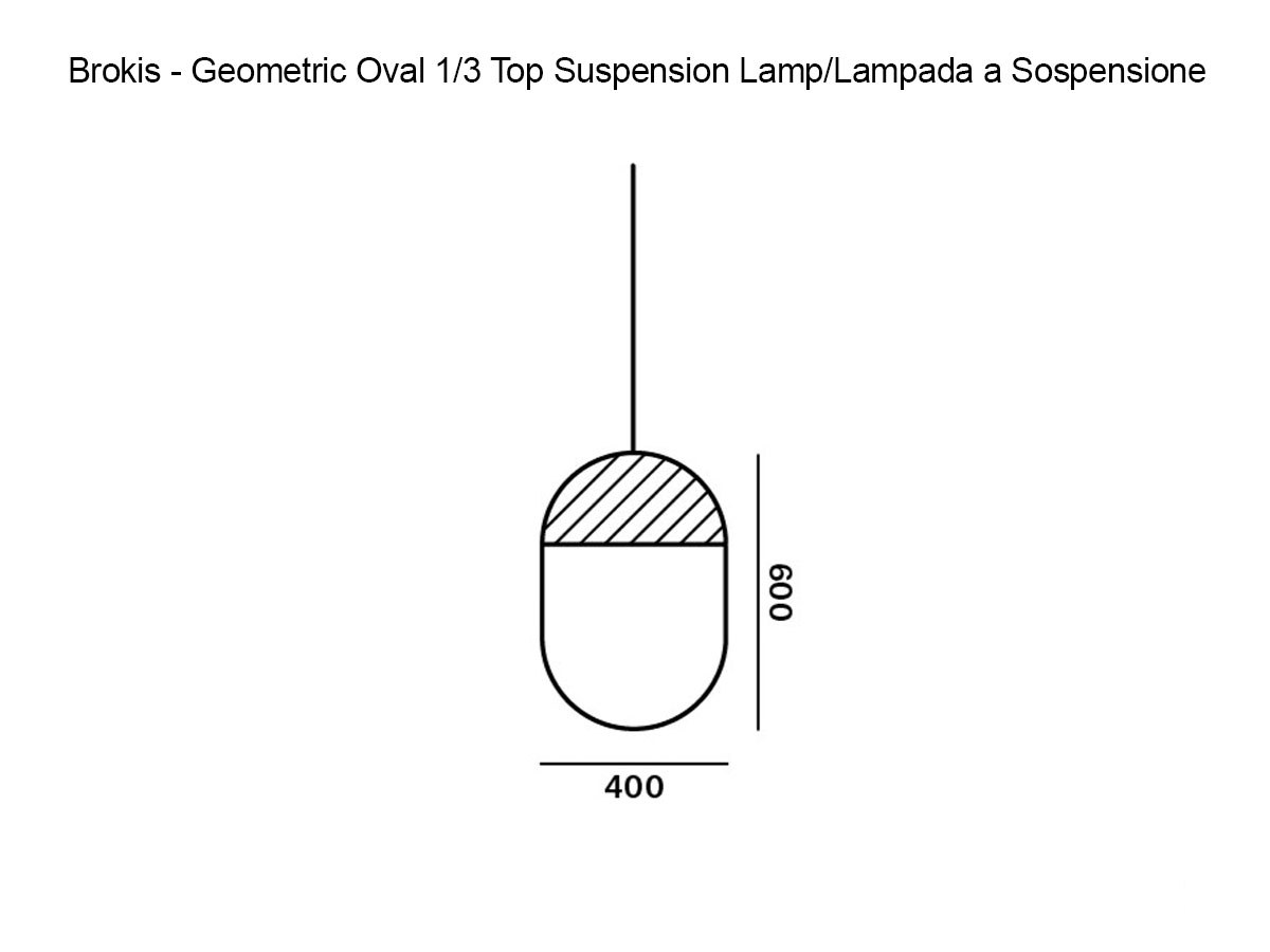 Brokis Geometric Oval 1 3 Top Suspension Lamp