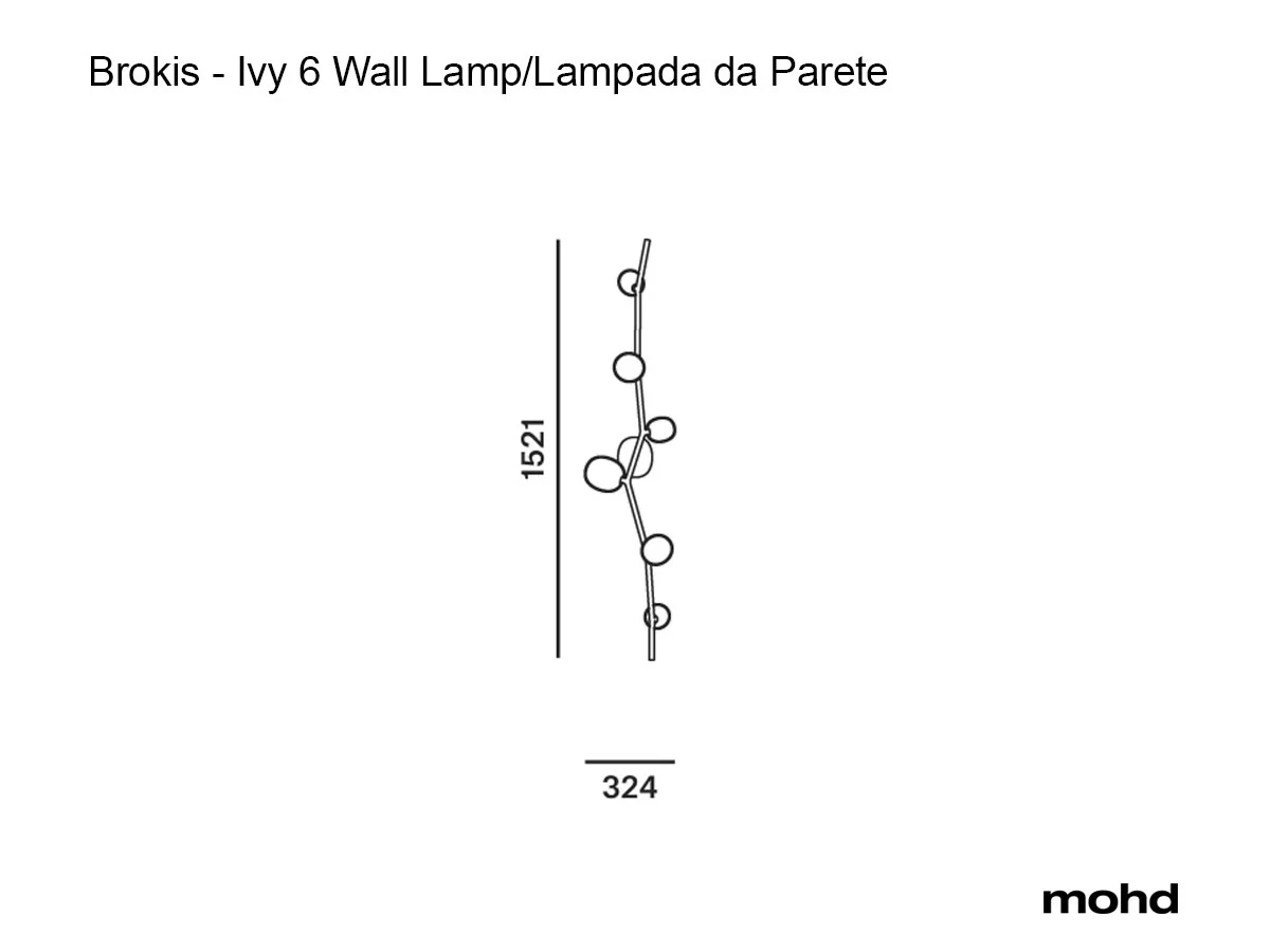 Brokis Ivy 6 Wall Lamp
