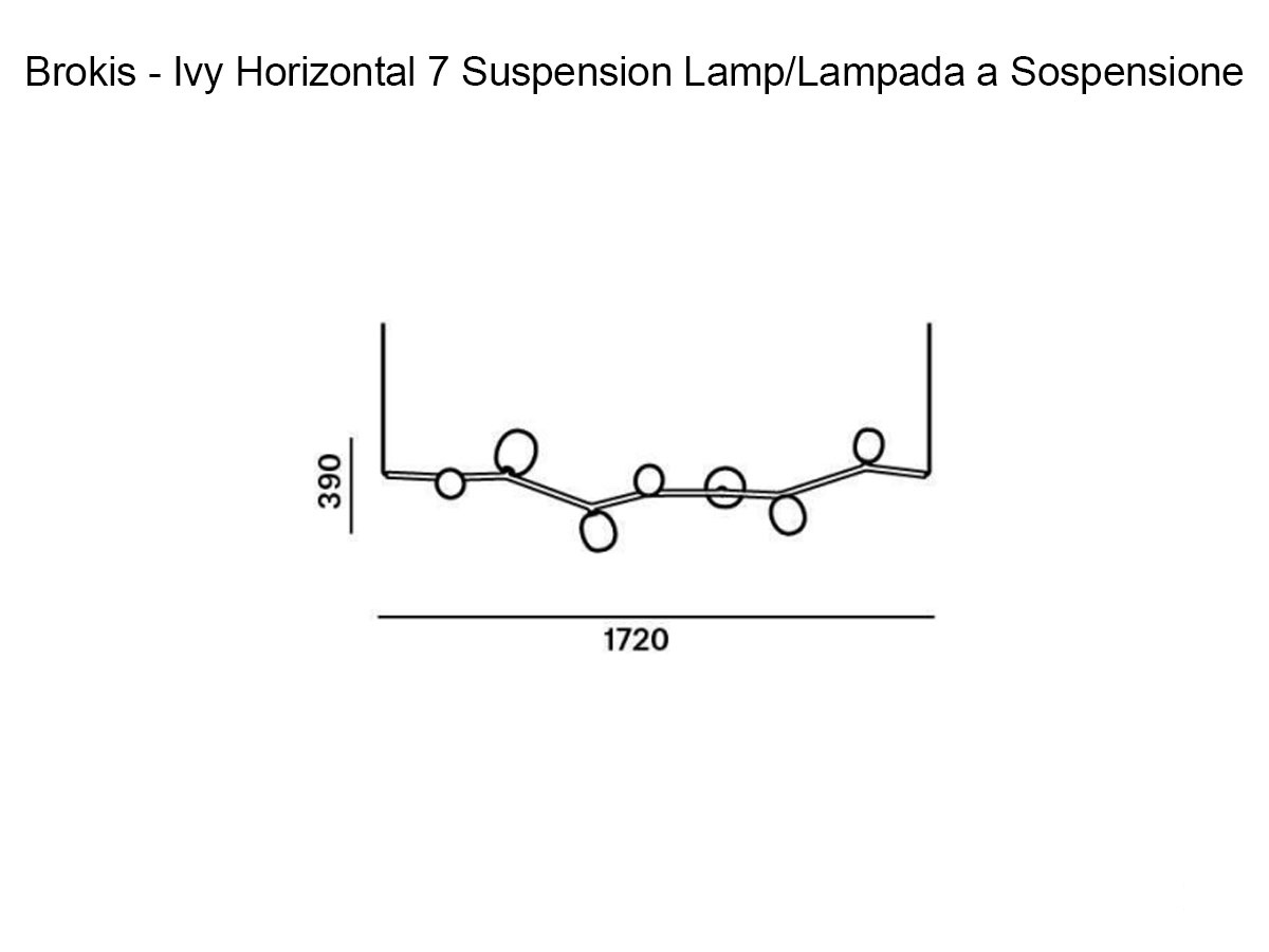 Brokis Ivy Horizontal 7 Suspension Lamp