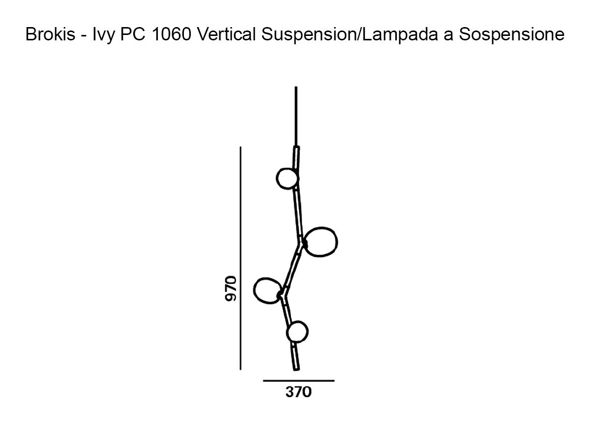 Brokis Ivy Pc 1060 Vertical Suspension Lamp
