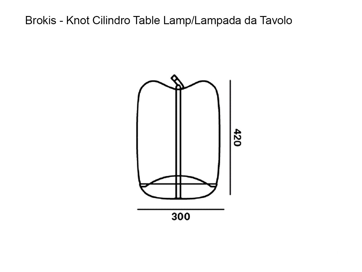 Brokis Knot Cilindro Battery Table Lamp Outdoor
