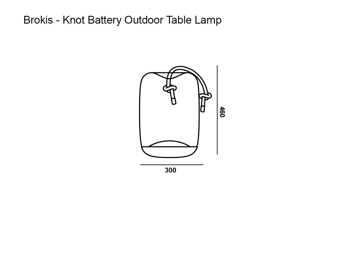Brokis Knot Cilindro Table Lamp Outdoor A Batteria