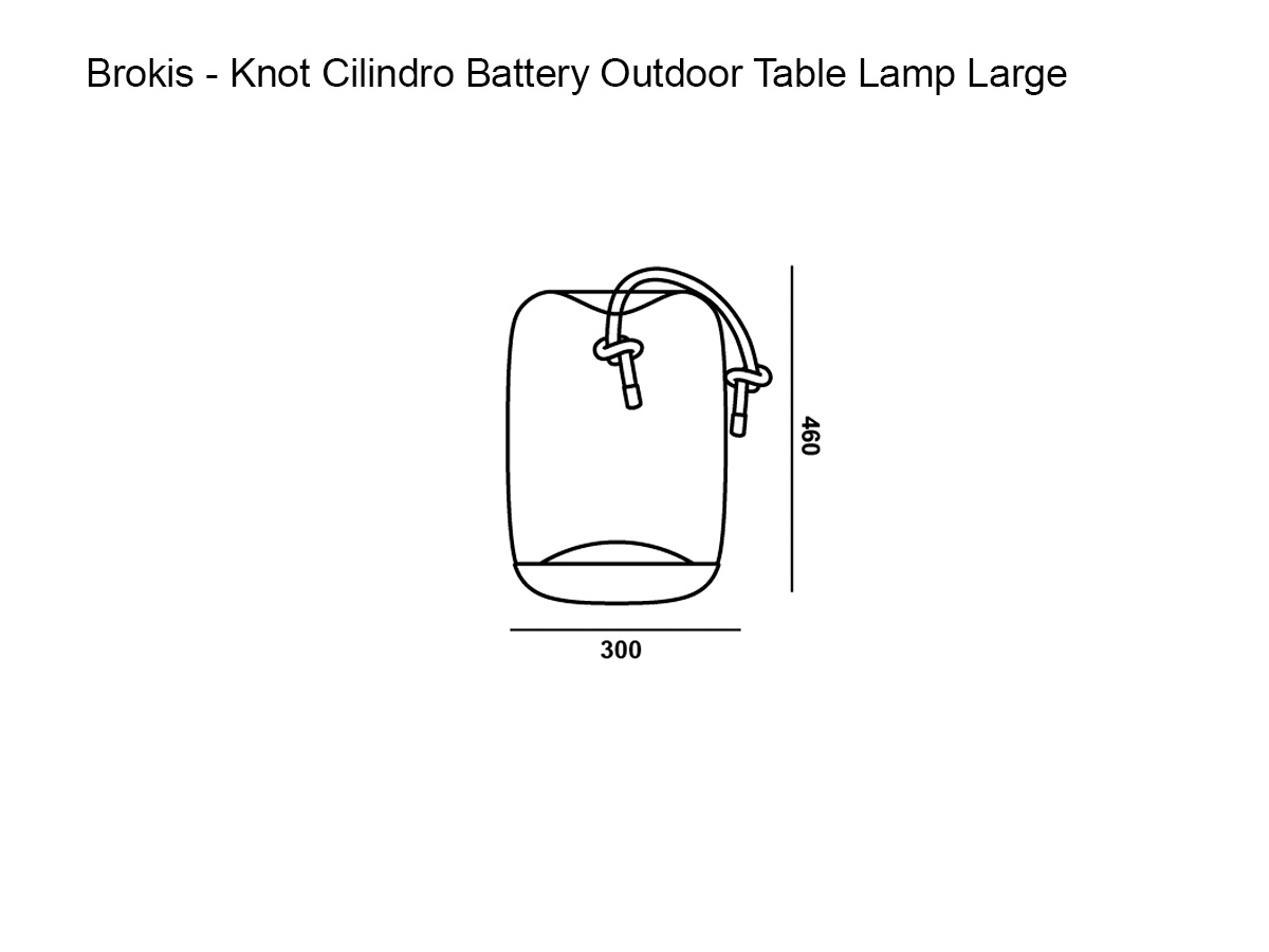 Brokis Knot Cilindro Battery Table Lamp Outdoor Large
