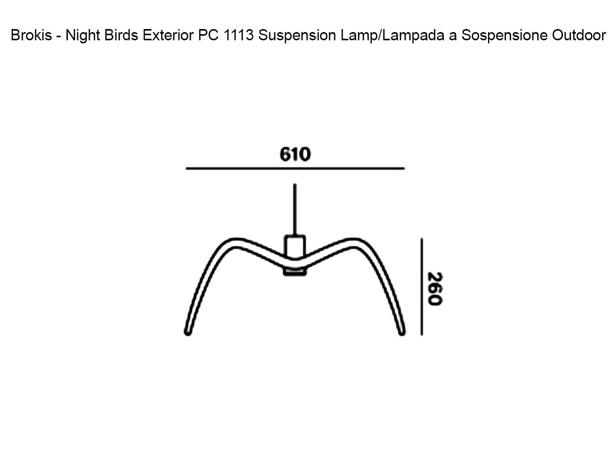 Brokis Night Birds Exterior Pc1113 Suspension Lamp Outdoor
