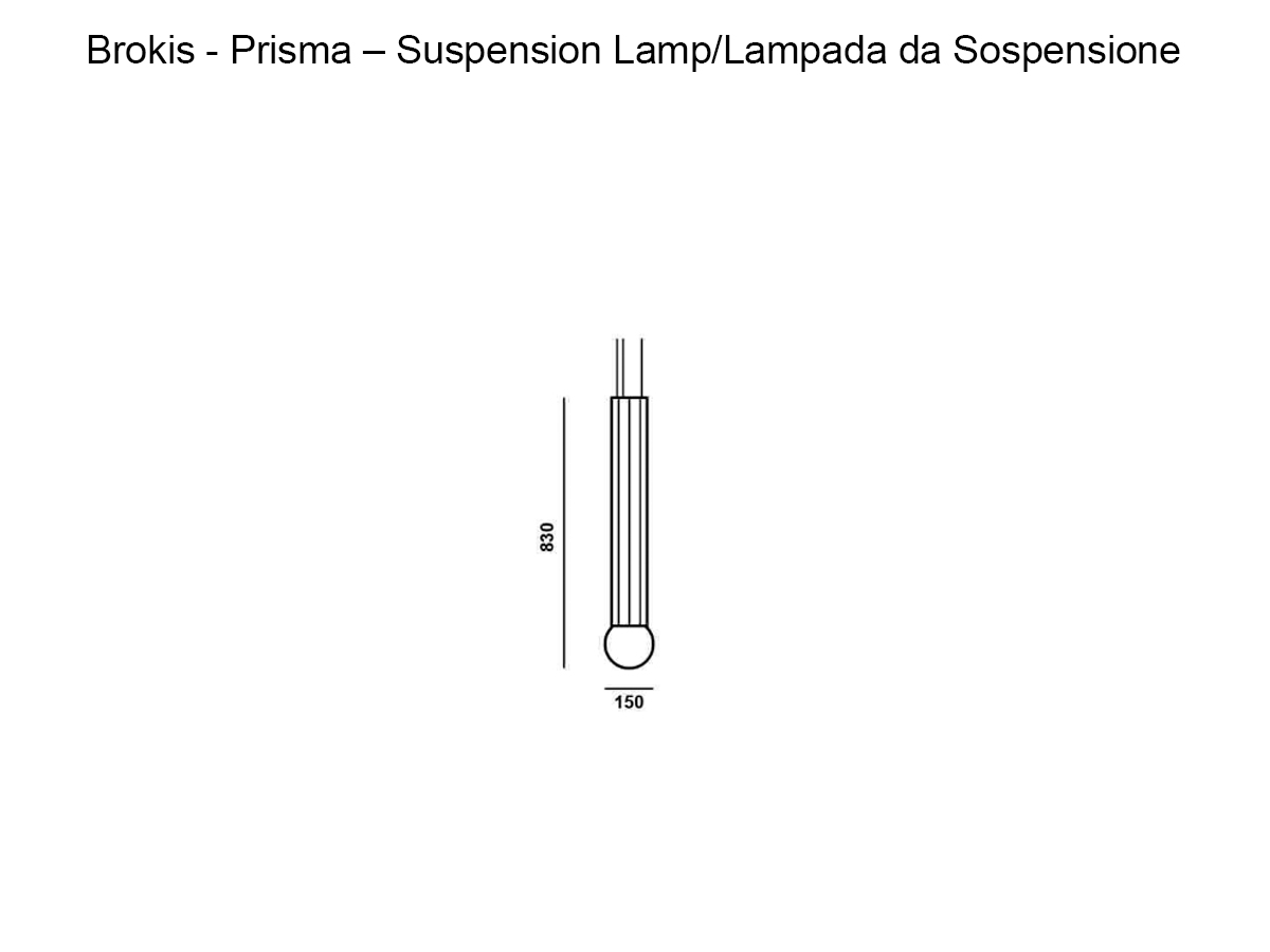 Brokis Prisma Pc1311 Single Small Suspension Lamp