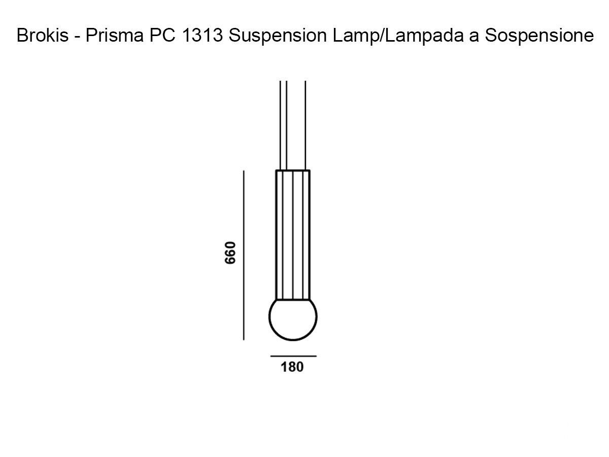 Brokis Prisma Pc1313 Single Large Suspension Lamp