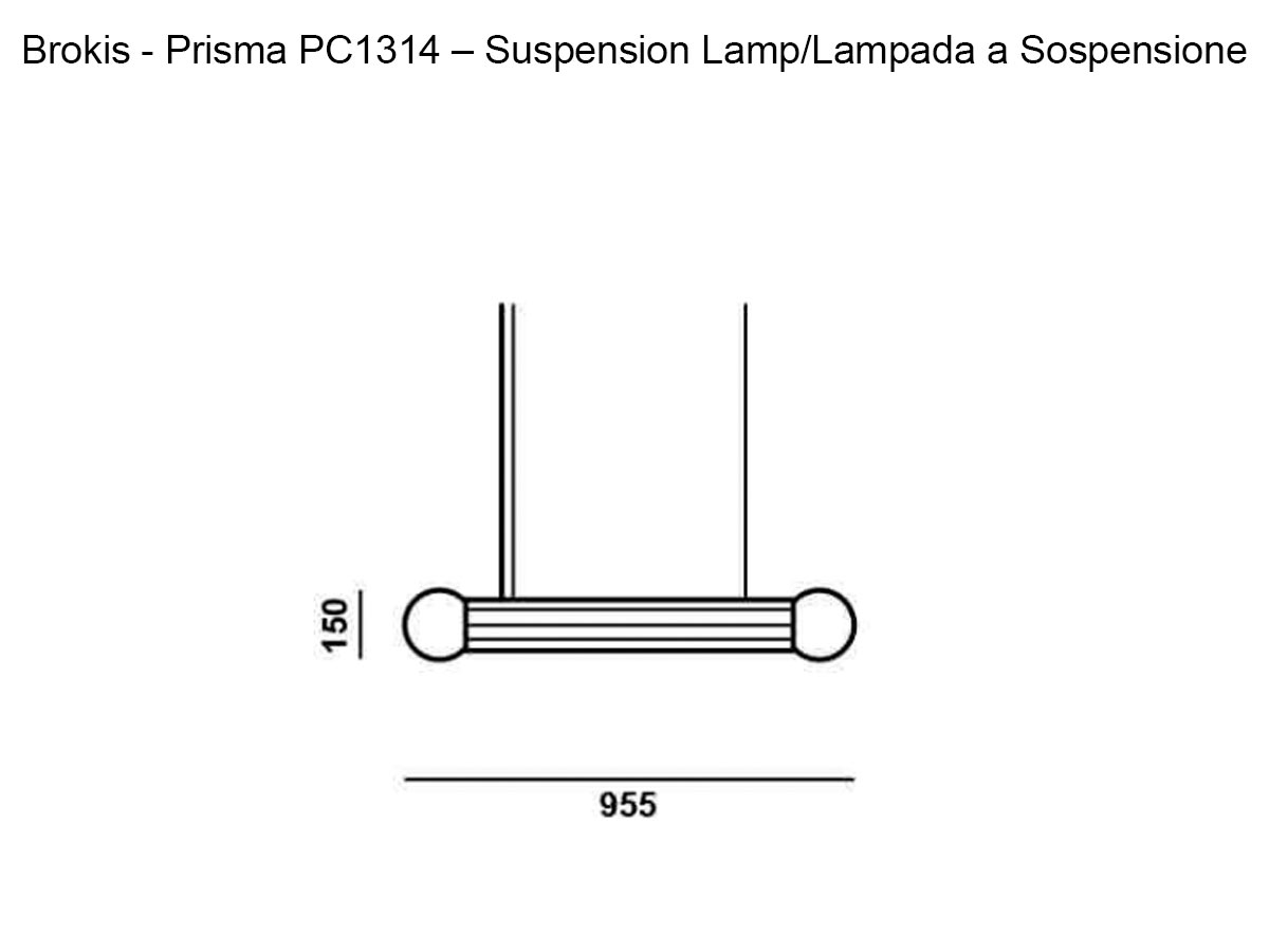 Brokis Prisma Pc1314 Double Small 700 Suspension Lamp