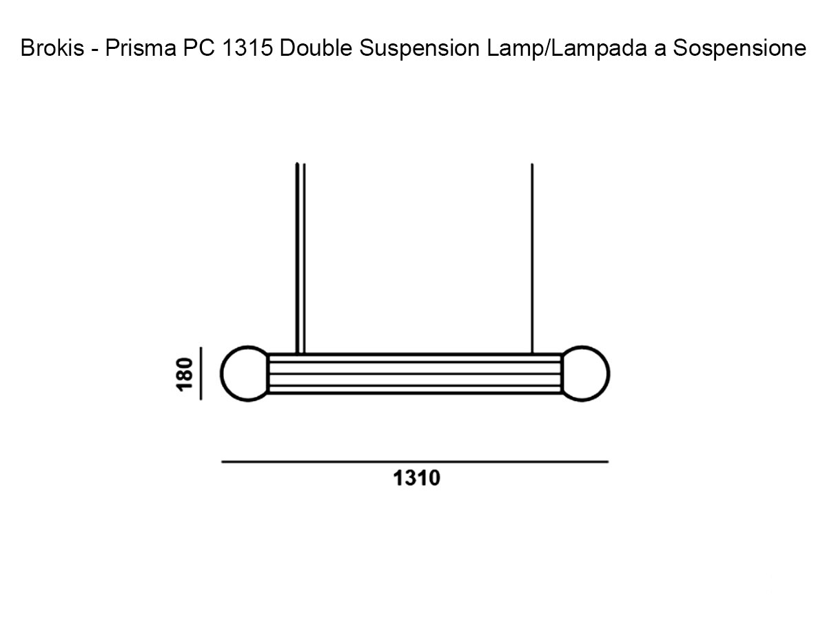 Brokis Prisma Pc 1315 Double Large 1000 Suspension Lamp