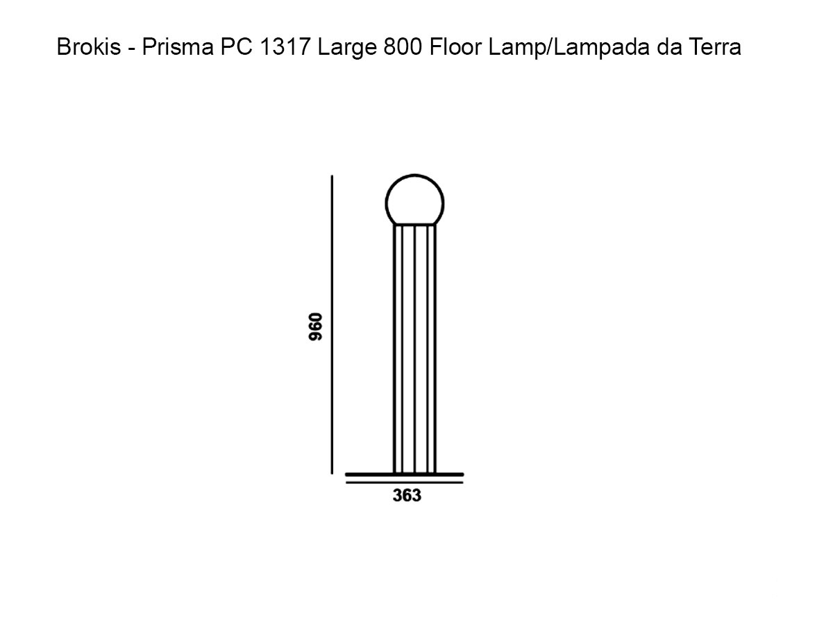 Brokis Prisma Pc1317 Large 800 Floor Lamp
