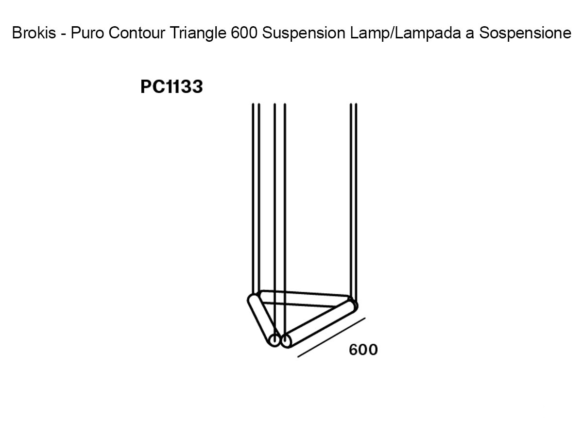Brokis Puro Contour Triangle 600 Suspension Lamp