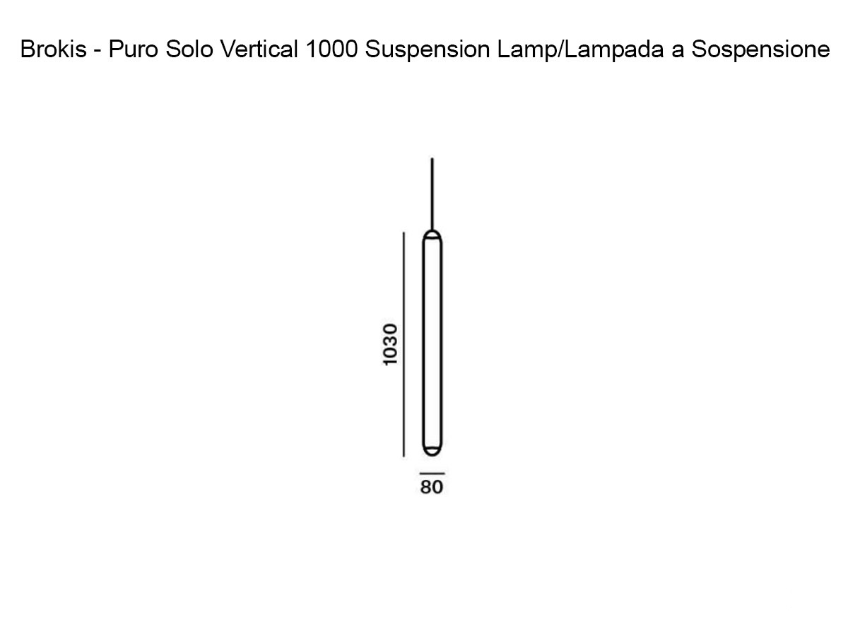 Brokis Puro Solo Vertical 1000 Suspension Lamp