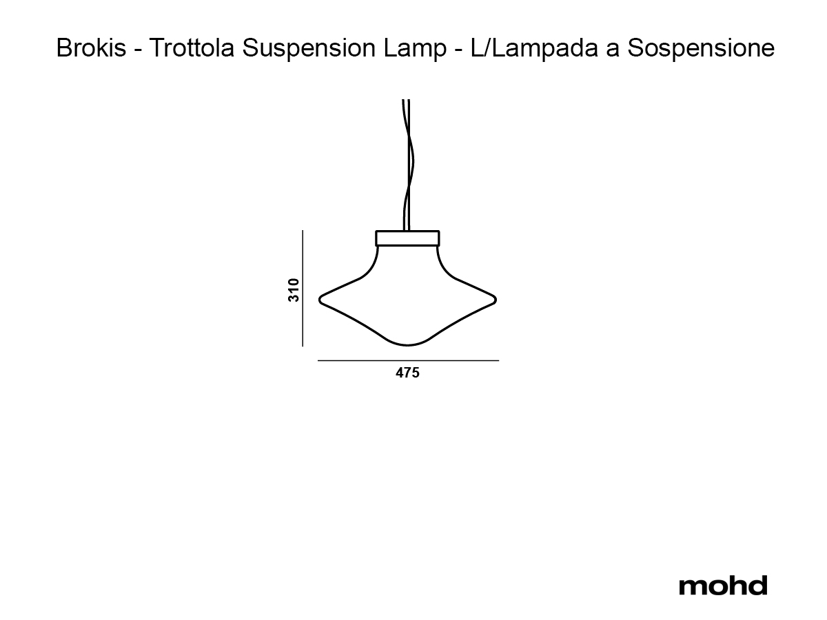 Подвесной светильник Brokis Trottola, L