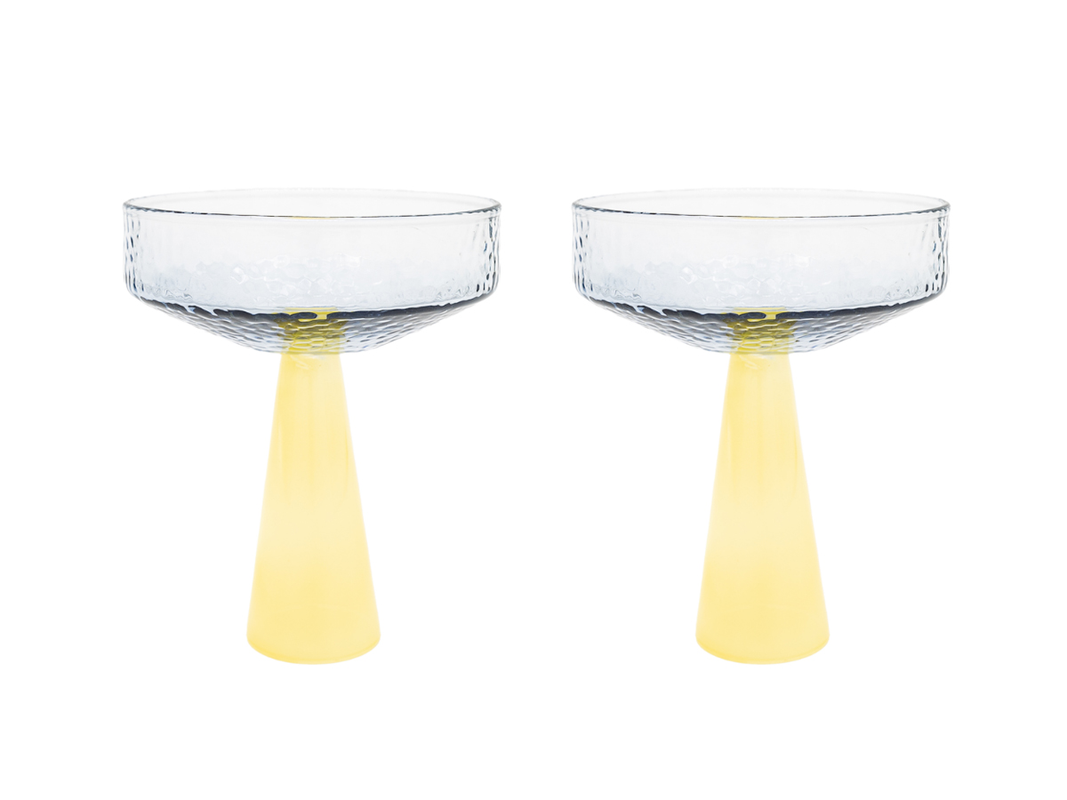 Бокал для коктейля Brût Homeware Claude Coppa Azzurro / Topazio opaco, набор 2