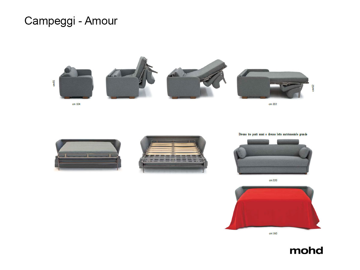 Campeggi Amour Double Sofa Bed Big 715073