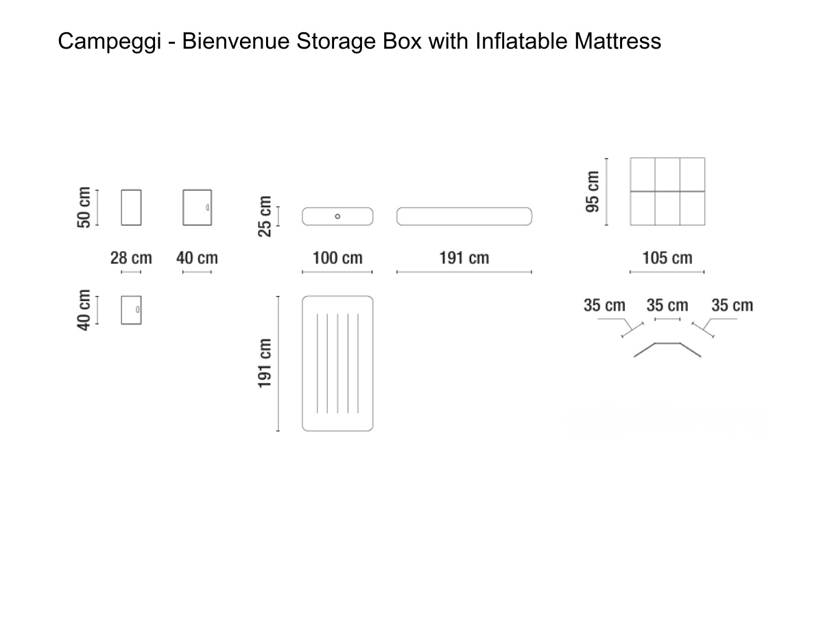 Campeggi Bienvenue Storage Box With Inflatable Mattress