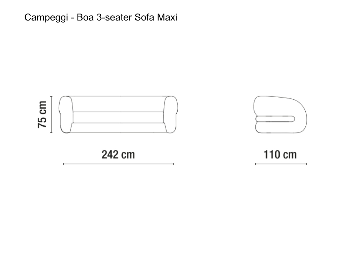 Campeggi Boa 3 Seater Sofa Maxi