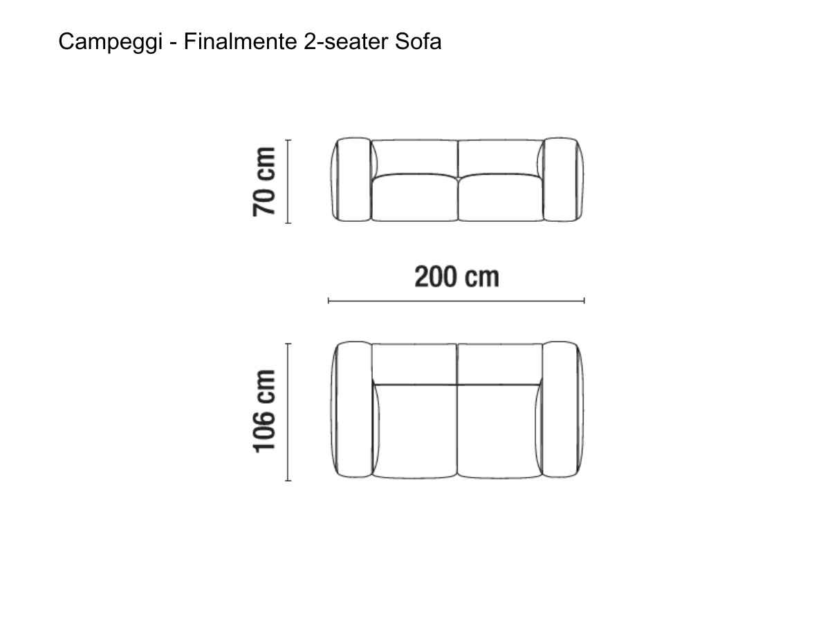 Campeggi Finalmente 2 Seater Sofa