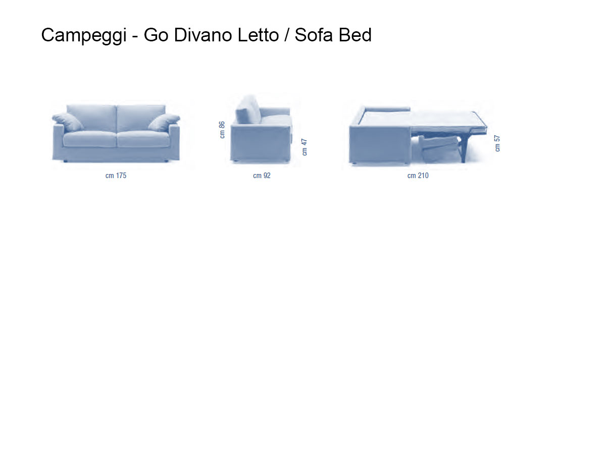 Campeggi Go Sofa Bed L 175 Cm