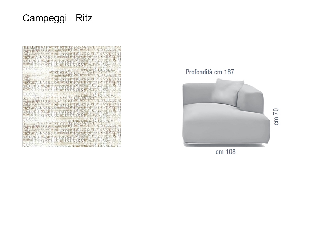 Campeggi Ritz Long Armchair With Right Armrest 347402